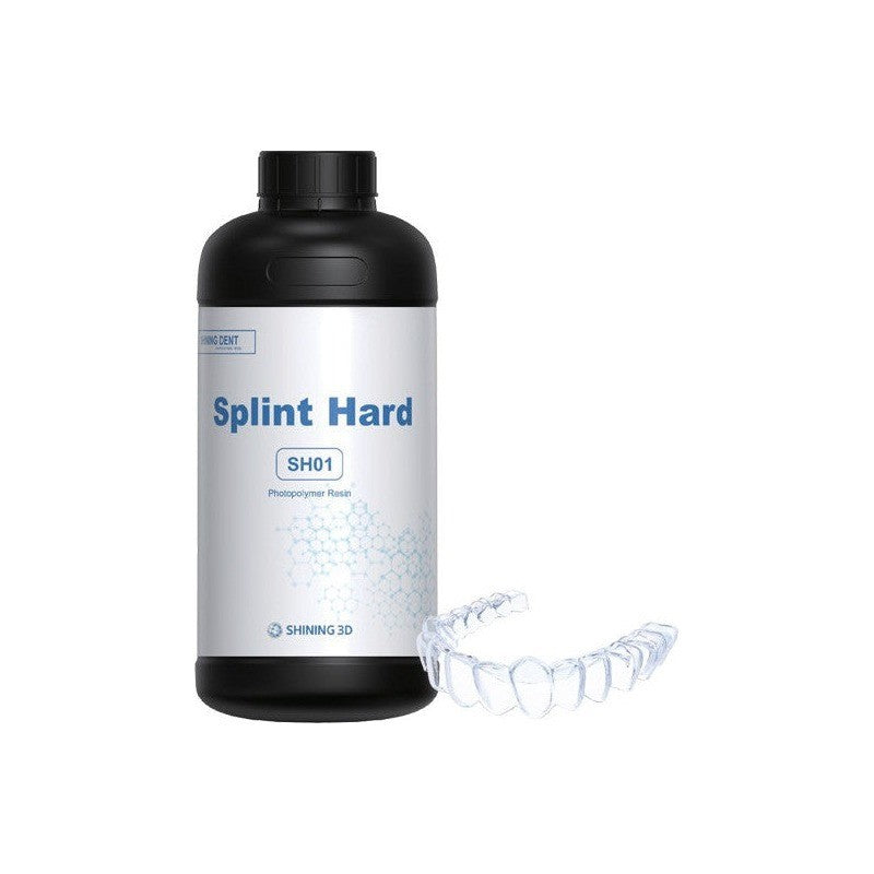 SHINING DENT SH01 Splint Hard kietų okliuzinių įtvarų dervos buteliukas su įtvaru