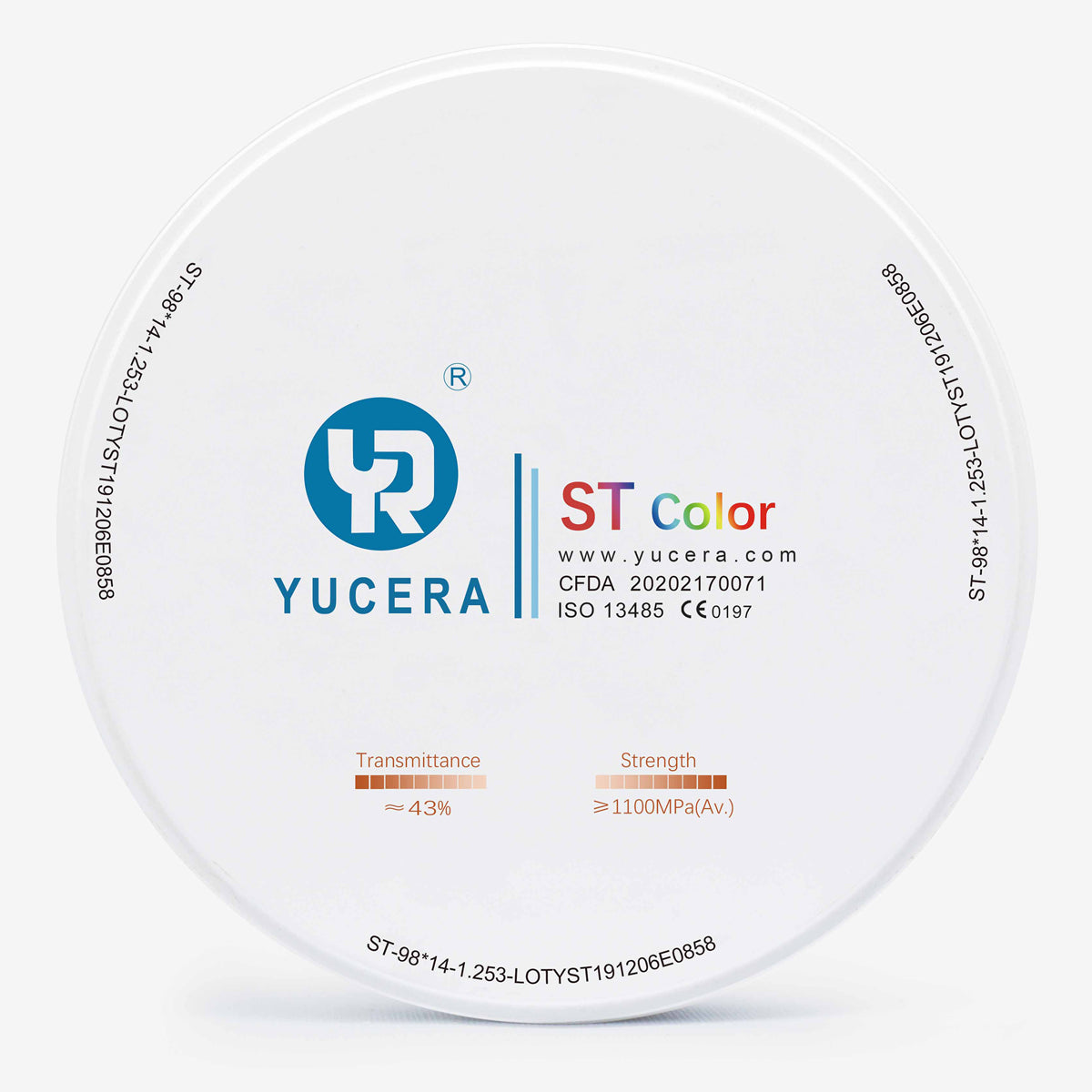 YUCERA ST Color – dysk cyrkonowy barwiony