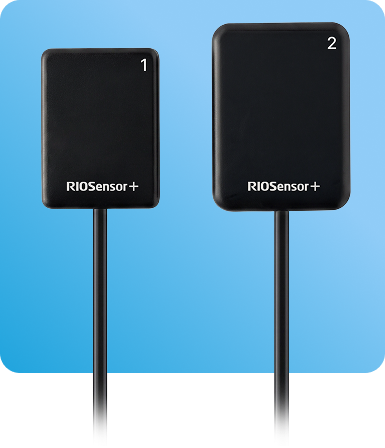 Porównanie rozmiarów czujników Ray RIOSensor+ Size 1 i Size 2