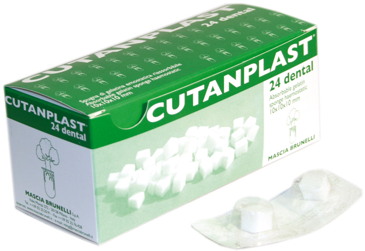 Opakowanie wchłanialnych gąbek żelatynowych Cutanplast Dental (Mascia Brunelli)