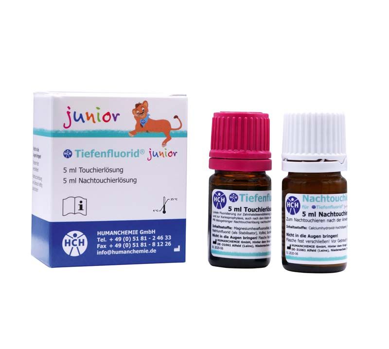 Humanchemie Tiefenfluorid junior 5 ml – roztwór aplikacyjny i poaplikacyjny z opakowaniem